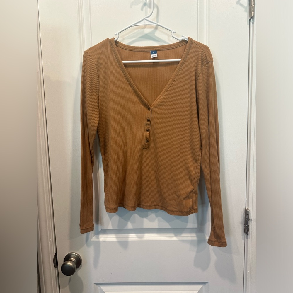 Old Navy large tan long sleeve top